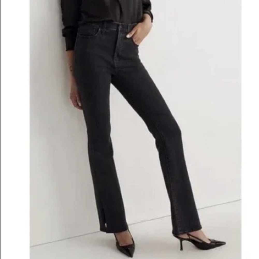 Madewell - skinny flare jeans in bellhaven wash: slit-hem edition